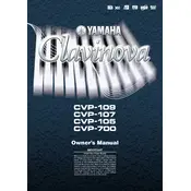 Yamaha Clavinova CVP-105 Piano manual cover