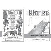 Clarke 3500216 P2 Platform Deck for FPL2 3 Ladder manual cover