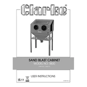 Clarke 7640115 SB30 Sand Blast Cabinet manual cover