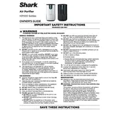 Shark HP100 Air Purifier manual cover