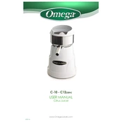 Omega C10W Citrus Juicer Juicer manual cover