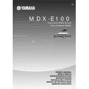 Yamaha MDX-E100 Recorder manual cover