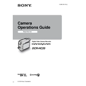 Sony DCR-HC20 manual cover