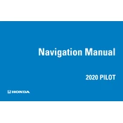 Honda Pilot 2020 manual cover