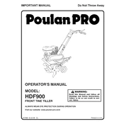 Poulan Pro HDF900 Tiller manual cover