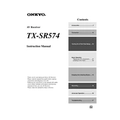 Onkyo TX SR574 manual cover