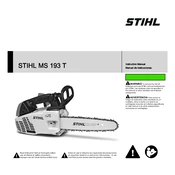 Stihl MS 193 T manual cover