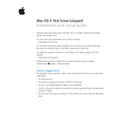 Apple Mac OS X v10.6 Snow Leopard Installation and Setup manual cover