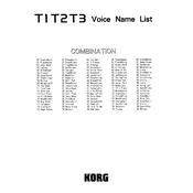 KORG T2 manual cover