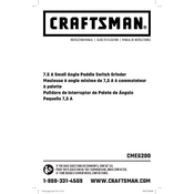 Craftsman CMEG200 Grinder manual cover