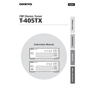 Onkyo T 405TX manual cover