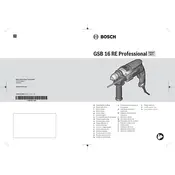 Bosch GSB 16 RE Drill manual cover