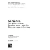 Kenmore 65212 110.75212610 Dryer manual cover