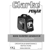 Clarke 8877061 IG950B 800W Inverter Generator manual cover