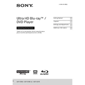 Sony UBP-UX70 manual cover