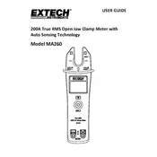 Flir Extech MA260 Clamp Meter manual cover