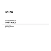 Denon PMA-A100 manual cover