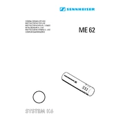 Sennheiser ME 62 manual cover