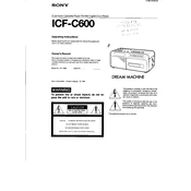 Sony ICF-C600 manual cover