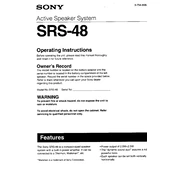 Sony SRS 48 manual cover