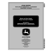 John Deere Blower and Rear Hopper