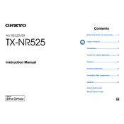 Onkyo TX NR 525 manual cover