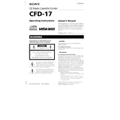 Sony CFD-17 manual cover