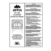 Jotul GF 3 BV Allagash B-Vent Gas Heater manual cover