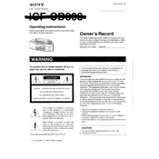 Sony ICF-CD803 manual cover