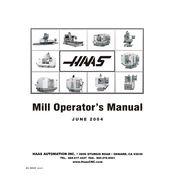 Haas VF Series Mill manual cover