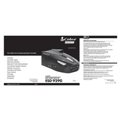 Cobra ESD 9290 manual cover