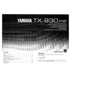 Yamaha TX-930 Tuner manual cover