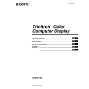 Sony CPD-E100 manual cover