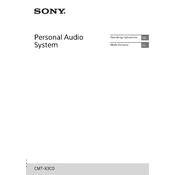 Sony CMT-X3CD manual cover