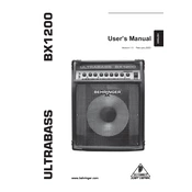 Behringer Ultrabass BX1200 manual cover