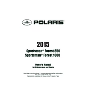 Polaris Sportsman Forest 850, Sportsman manual cover