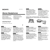 Sony MDR-EX70LP manual cover