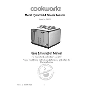 Cookworks 9302101 T395TE Toaster manual cover