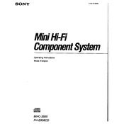 Sony FH-E838CD manual cover