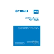 Yamaha GP1800R Waverunner 2019 manual cover