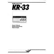 KORG KR-33 manual cover