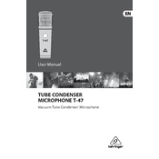 Behringer T 47 manual cover