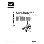 Toro Z Master 3000 Series 78953 Mower manual cover