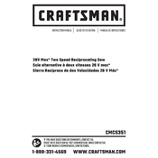 Craftsman CMCS351B Saw manual cover