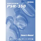 Yamaha PSR-350 Keyboard manual cover