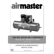 Clarke 2245311 Airmaster 18 200p Air Compressor manual cover