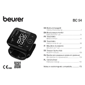 Beurer BC 54 Bluetooth Blood Pressure Monitor manual cover