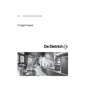 De Dietrich DRC825JE Refrigerator manual cover