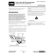 Toro Power Max 726OE 38813 Snow Thrower manual cover