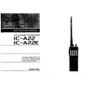 Icom IC-A22 Transceiver manual cover